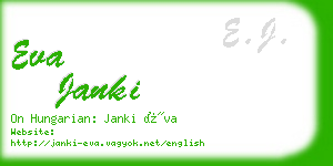 eva janki business card